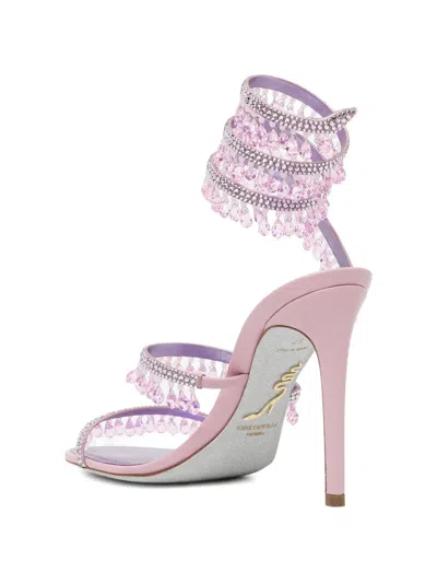 René Caovilla Chandelier 105mm Crystal-embellished Sandals In White
