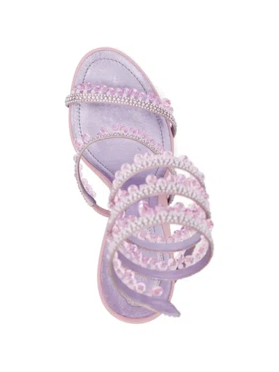 René Caovilla Chandelier 105mm Crystal-embellished Sandals In White