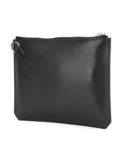 Shop Ferragamo Salvatore  Kentucky Logo Clutch Bag - Black