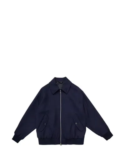 Selected Zip-up Patch-pocket Jacket In Black