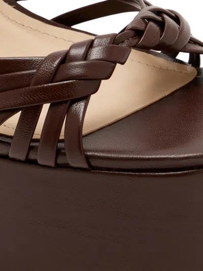 Schutz Kalina Ankle Strap Platform Sandal In Brown