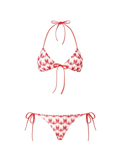 Missoni Printed Bikini In Red