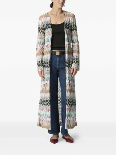 Missoni Zigzag Pattern Coat In Gray