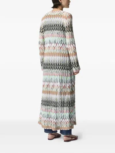 Missoni Zigzag Pattern Coat In Gray
