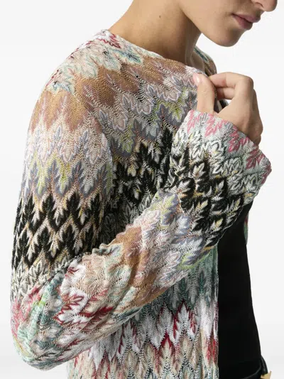 Missoni Zigzag Pattern Coat In Gray