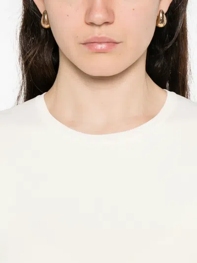 Max Mara Quarter-sleeve T-shirt In Neutral