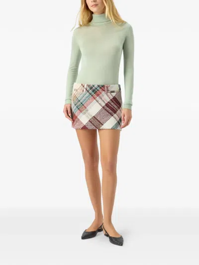 Missoni Mini Skirt With Check Pattern In White