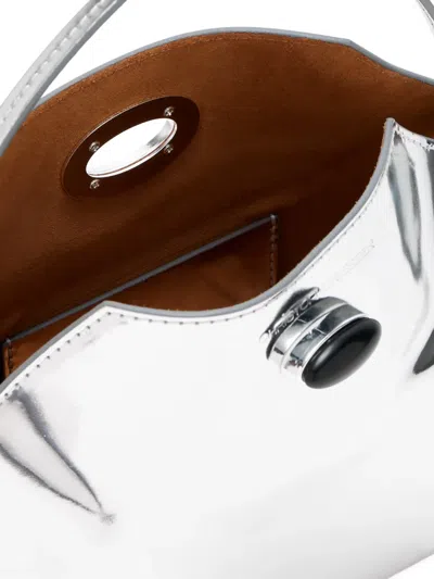 Christopher Esber Turnlock Mini Bag In Silver