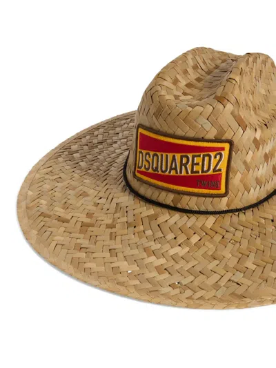 Dsquared2 Logo-patch Sun Hat In Neutral