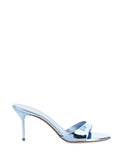 Paris Texas Light Blue Patent Leather Mule Sandals