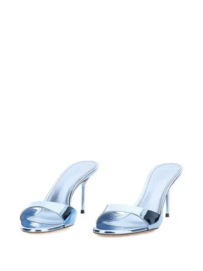 Paris Texas Light Blue Patent Leather Mule Sandals