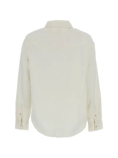 Levi's Ivory Lyocell Blend Iconic Western Shirt In Neutral