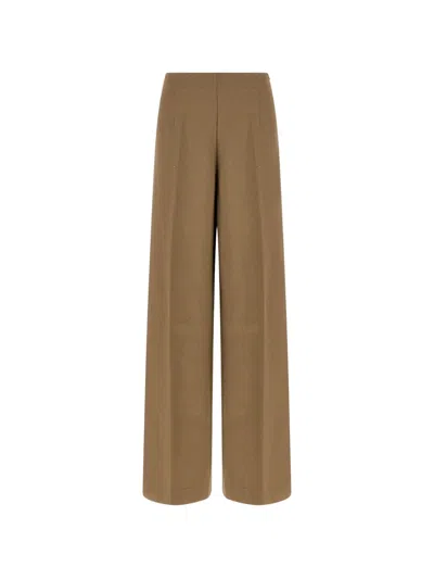 Herno Sequin Embellished Wide Leg Trousers In Brown