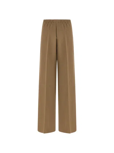 Herno Sequin Embellished Wide Leg Trousers In Brown