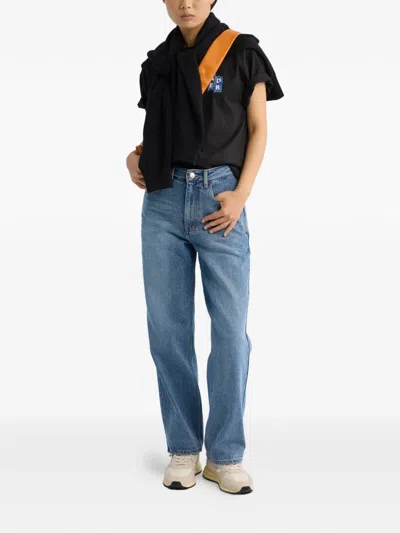 Ader Error Logo-patch Jeans In Blue