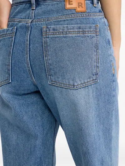 Ader Error Logo-patch Jeans In Blue