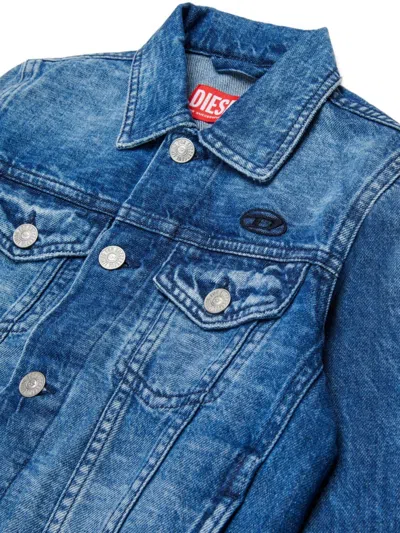 Diesel Kids Blue Jnhill Denim Jacket In Blue