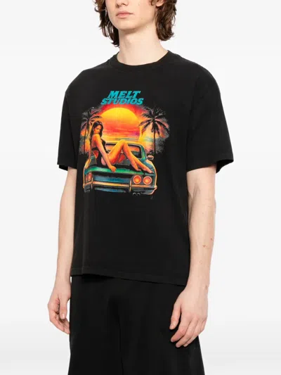 Melt Printed T-shirt In Black