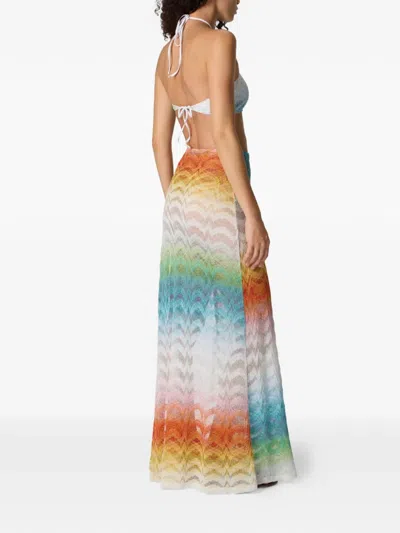 Missoni Mare Striped Metallic Crochet-knit Maxi Skirt In Multi