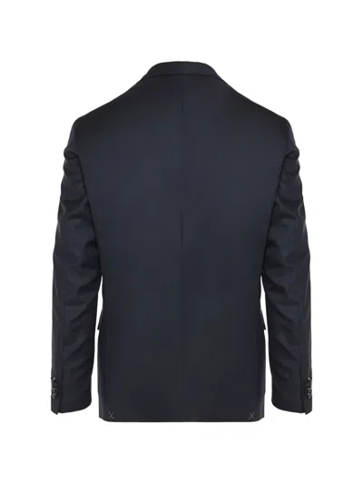 Corneliani Single-breasted Blazer In Blue