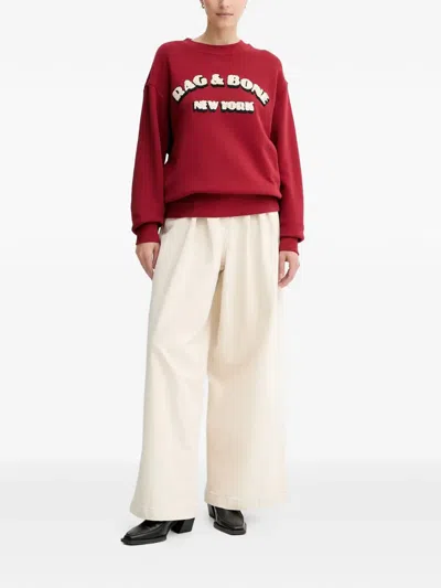 Rag & Bone Women's Rbny Oversized Pullover Sweater, Ruby In Red