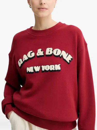 Rag & Bone Women's Rbny Oversized Pullover Sweater, Ruby In Red