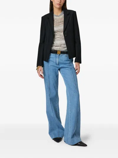 Missoni Single-breasted Tone-on-tone Zigzag Cotton And Viscose Blazer In Black