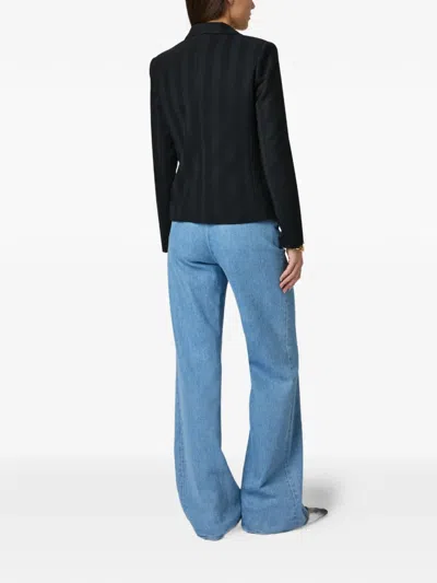 Missoni Single-breasted Tone-on-tone Zigzag Cotton And Viscose Blazer In Black