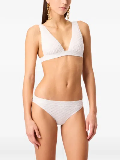 Missoni Textured Bikini Set In White