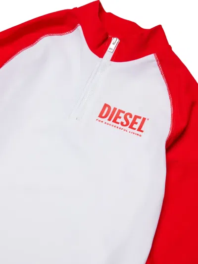 Diesel Zip-fastening T-shirt In Multi