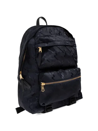 Paul Smith Zip Camouflage Backpack In Black