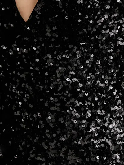 Bardot Eida Hourglass Sequin-embellishment V-neck Mini Dress In Black