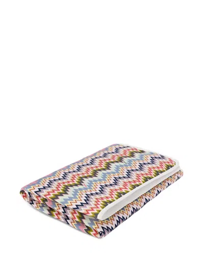 Missoni Zigzag-pattern Blanket In Pink