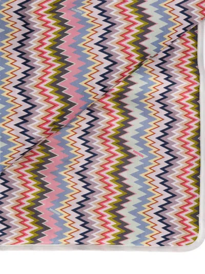Missoni Zigzag-pattern Blanket In Pink