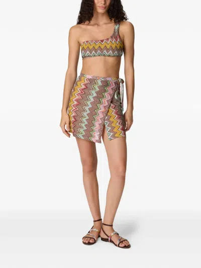 Missoni Lurex Skirt With Iconic Multicolor Motif