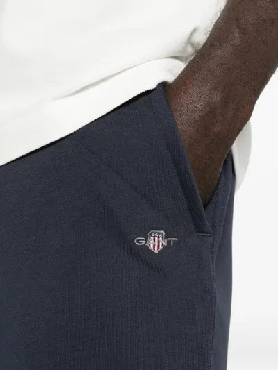 Gant Drawstring Track Shorts In Blue