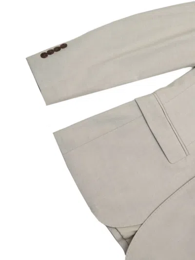 Selected Buttoned Blazer In Gray