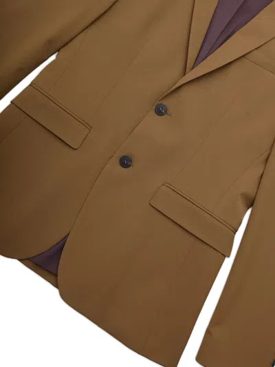 Selected Flap-pocket Blazer In Brown