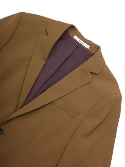Selected Flap-pocket Blazer In Brown