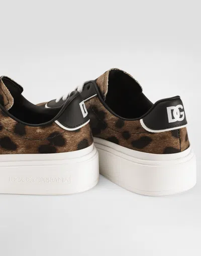 Dolce & Gabbana Leopard-print Logo Sneakers In Animal Print
