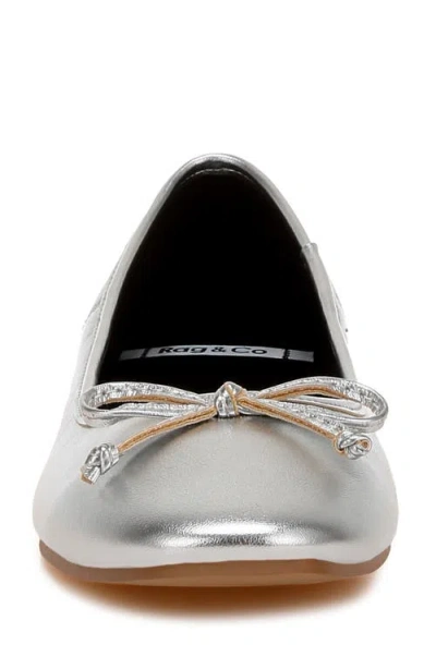 Rag & Co Enchanted Ballet Flat In Silver