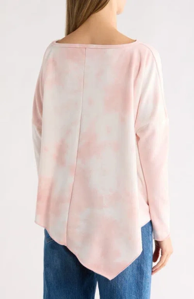Go Couture Asymmetrical High-low Sweater In Pink