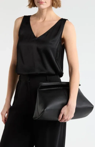 Bcbg Fold Down Clutch In Black