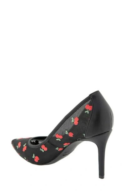Bcbgeneration Embroidered Pointed Toe Pump In Black