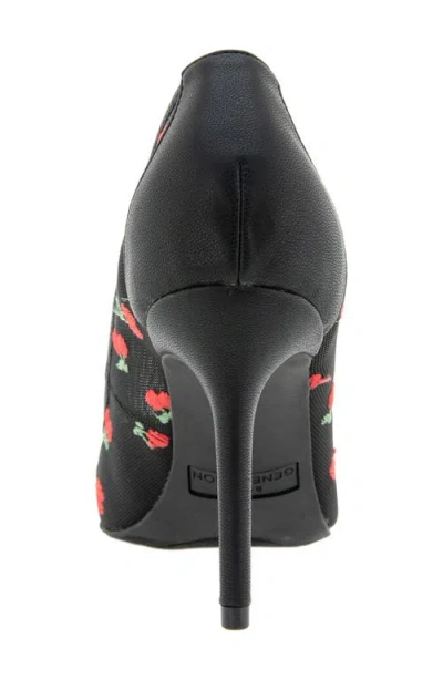 Bcbgeneration Embroidered Pointed Toe Pump In Black