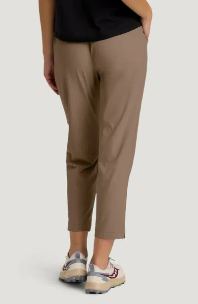 Free Fly Breeze Drift Drawstring Crop Pants In Brown