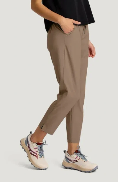 Free Fly Breeze Drift Drawstring Crop Pants In Brown