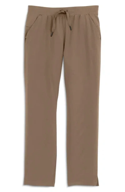 Free Fly Breeze Drift Drawstring Crop Pants In Brown