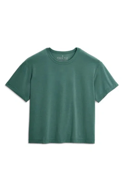 Free Fly Elevate Boxy T-shirt In Green