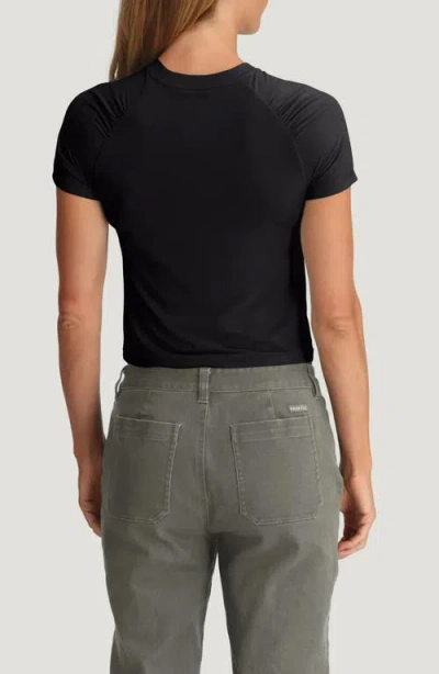 Free Fly Elevate Lightweight Crop T-shirt In Black